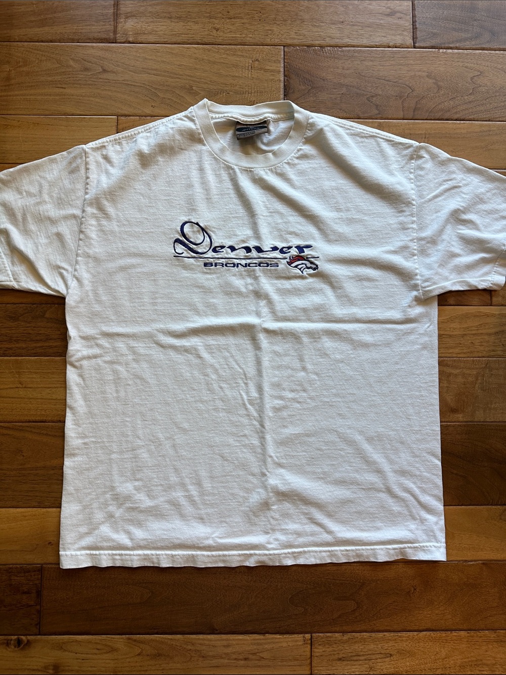 Vtg Denver Broncos all embroidered design t Sz xl